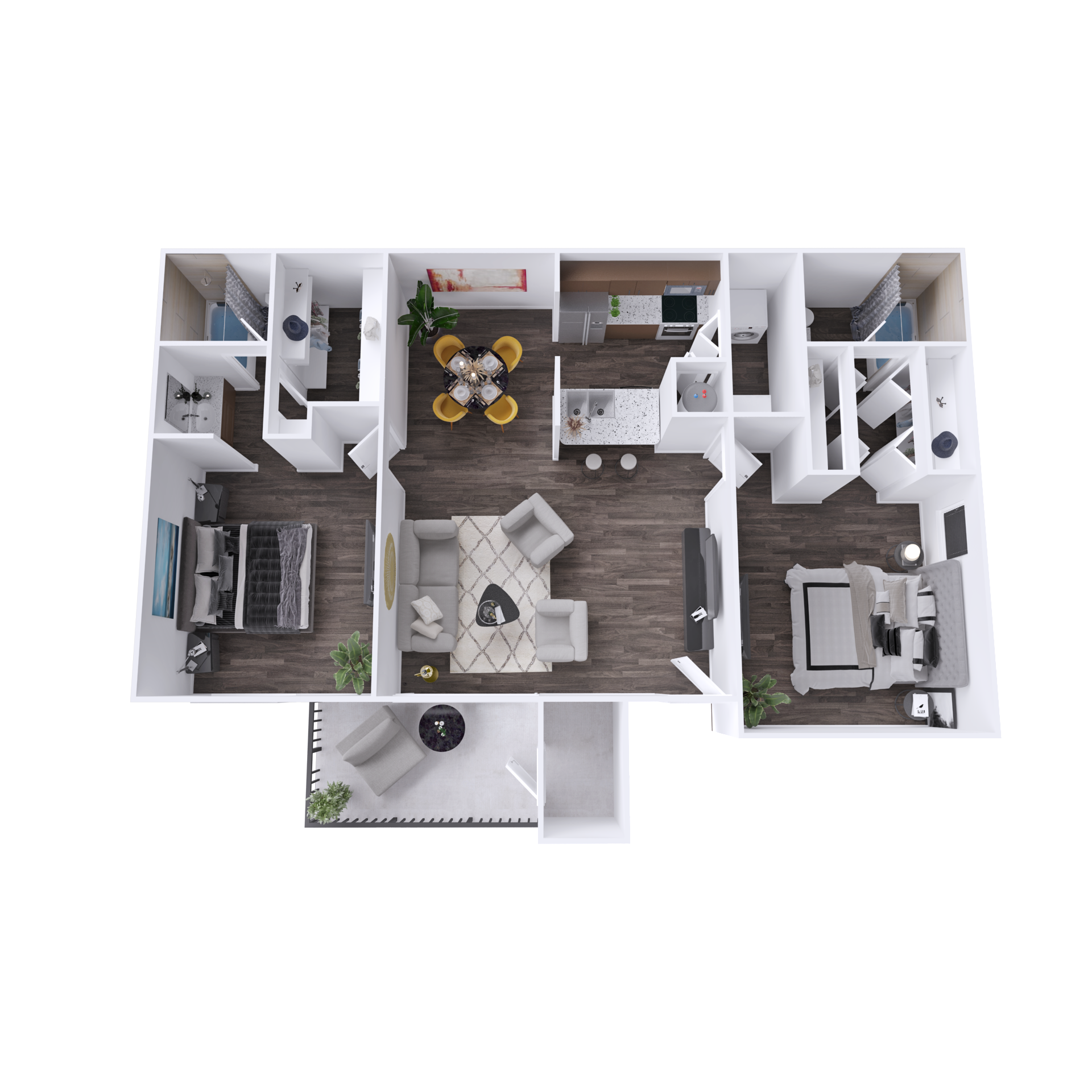 B1 Renovated - 3D Plan